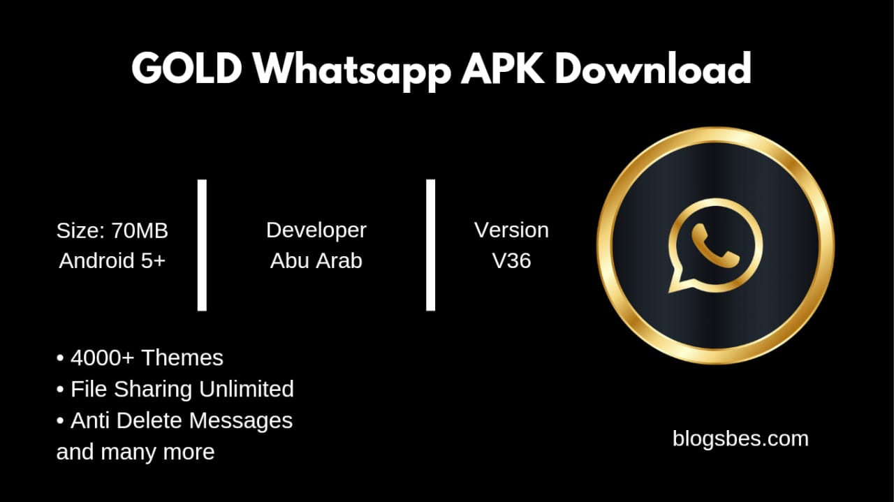 Gold WhatsApp APK Download - 4000+ themes and many more...